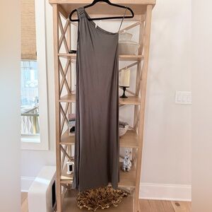 Soma Charcoal Gray One-Shoulder Sun Dress NWT
